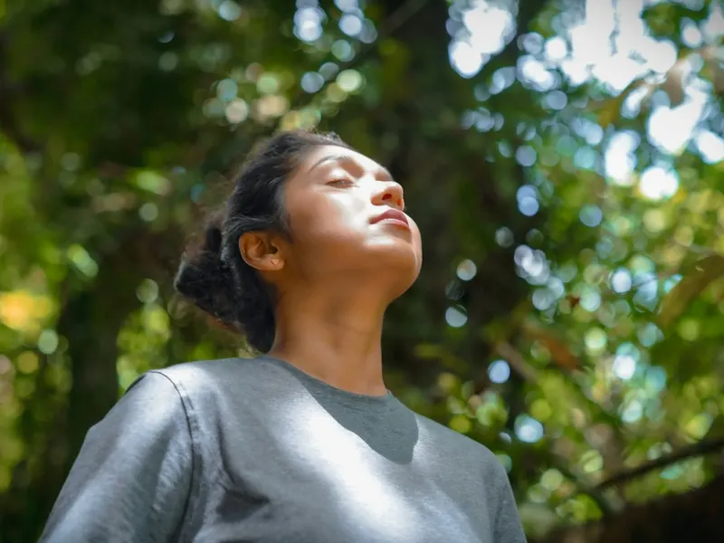 Breathwork facilitator at work