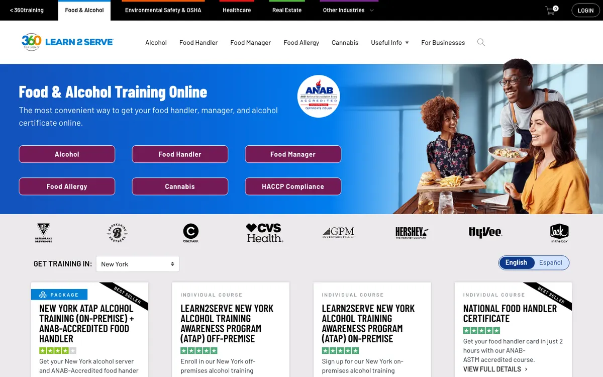 360training (Learn2Serve, etc.) official site — program page