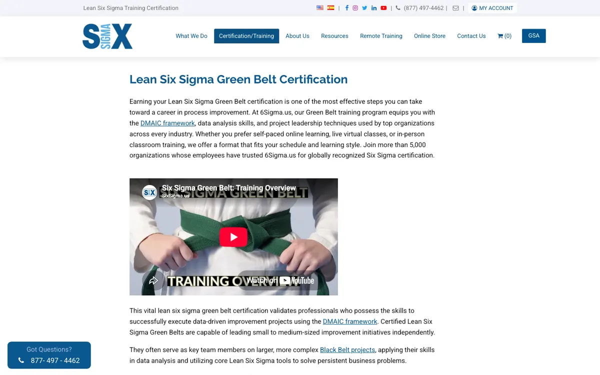 6Sigma.us official site — program page