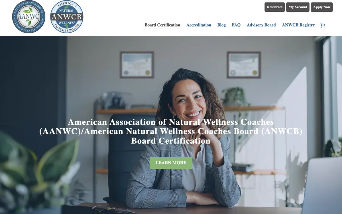 AANWC (American Association of Natural Wellness Coaches) official site — program page