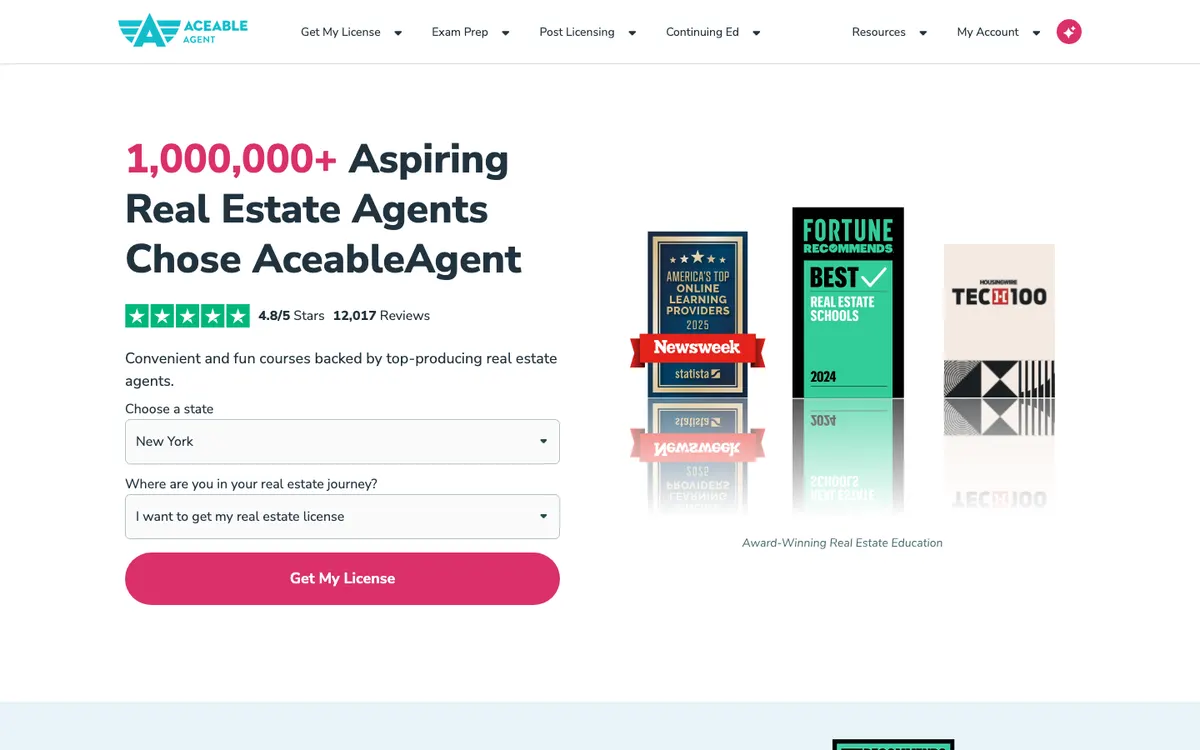 Aceable (AceableAgent) official site — program page
