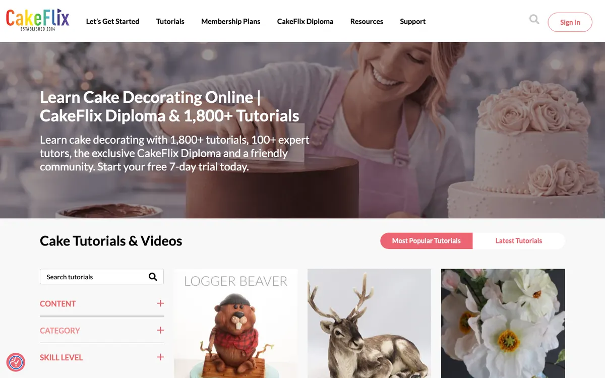 CakeFlix official site — homepage