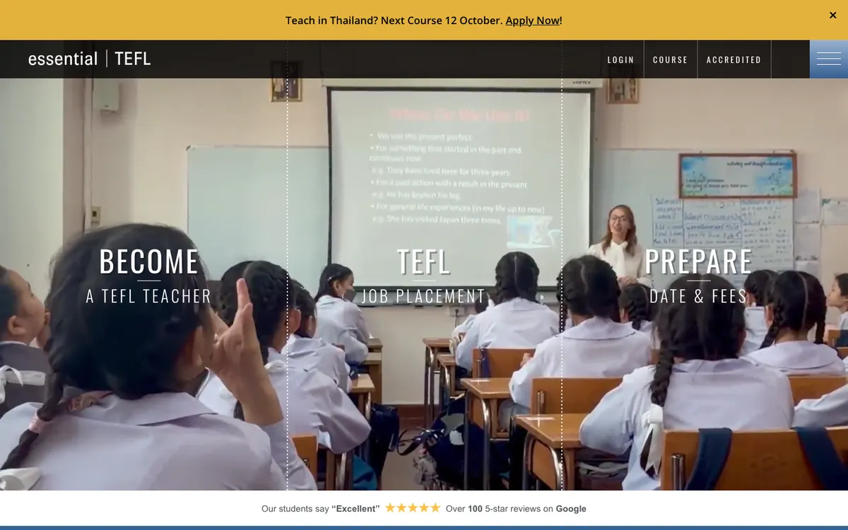 Essential TEFL (Bangkok) official site — homepage