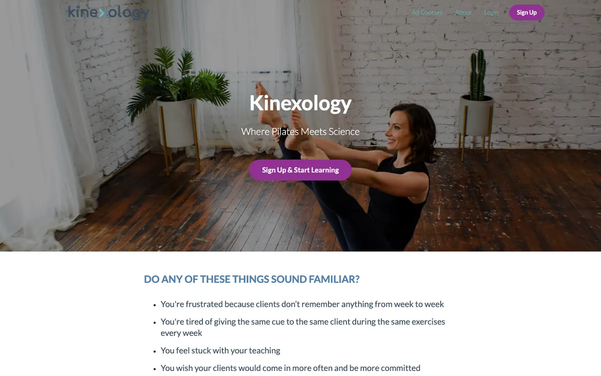 Kinexology official site — homepage