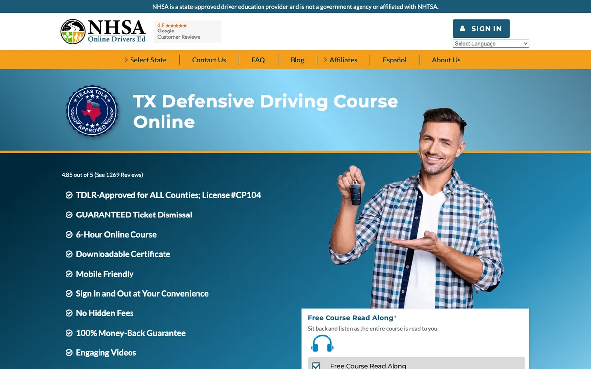 National Highway Safety Administration (nhsa.com) official site — program page