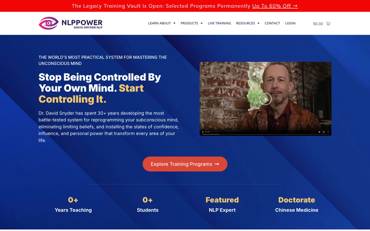 NLPPower (David Snyder) official site — homepage