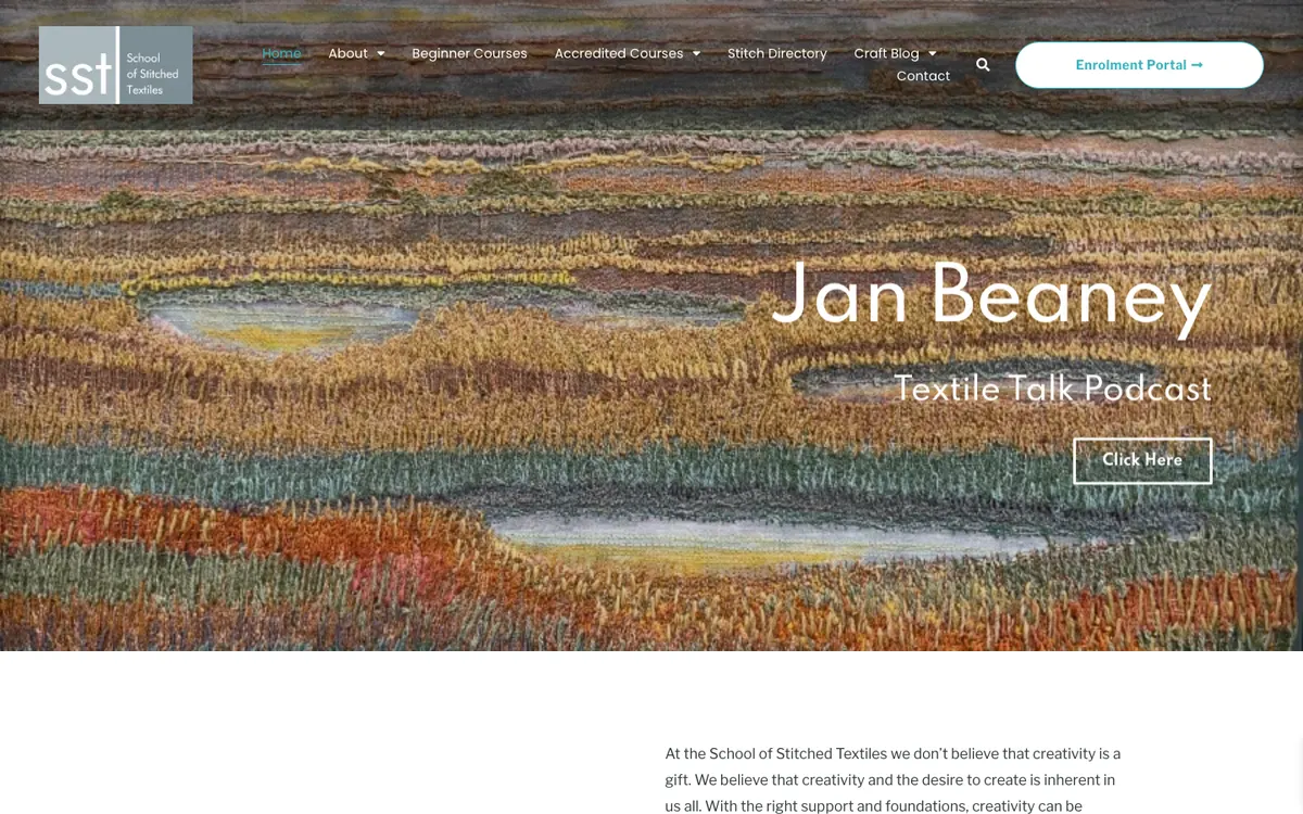School of Stitched Textiles official site — program page
