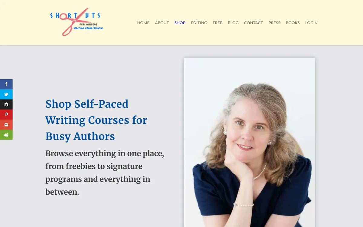 Shortcuts For Writers official site — program page