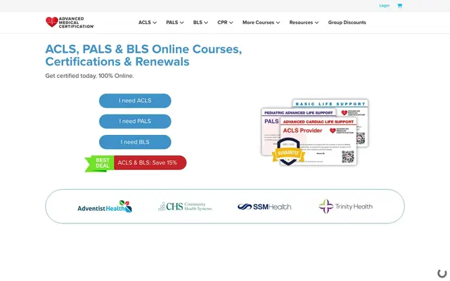 Advanced Medical Certification official website