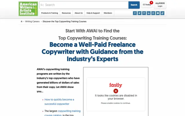 AWAI (American Writers & Artists Institute) official website