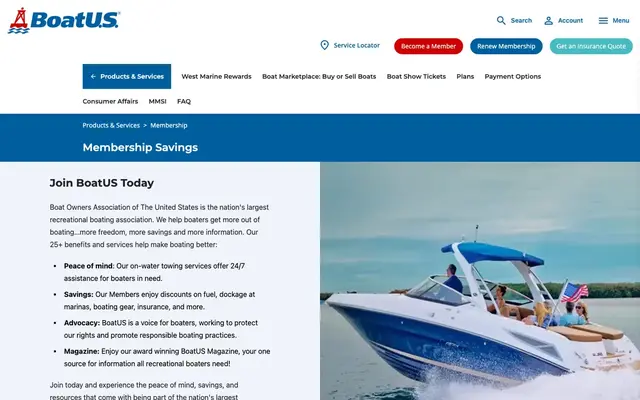 BoatUS official website