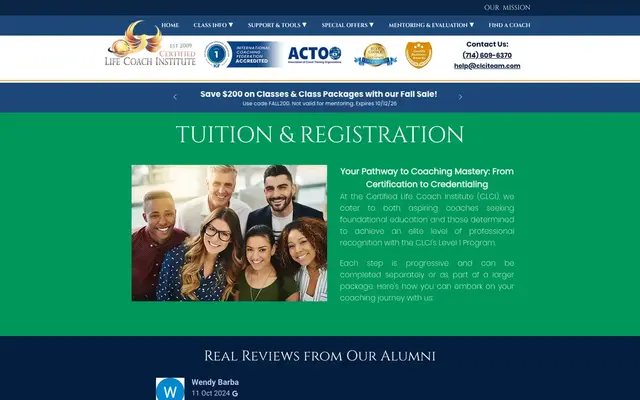 Certified Life Coach Institute (CLCI) official website