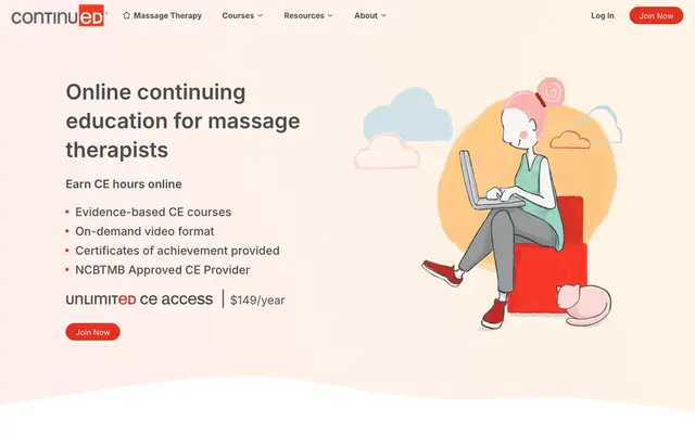 Continued (continued.com/massage-therapy) official website