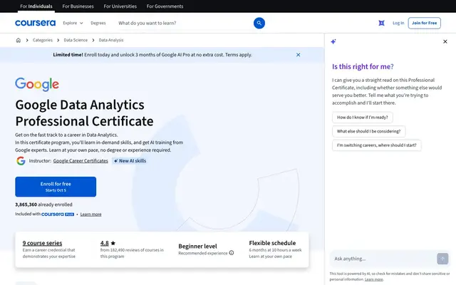Coursera official website
