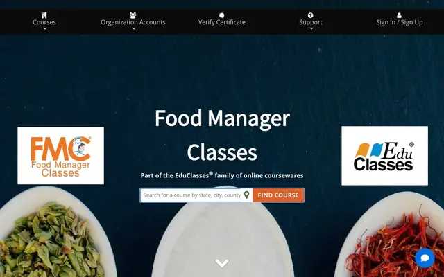 EduClasses (Food Manager Classes) official website
