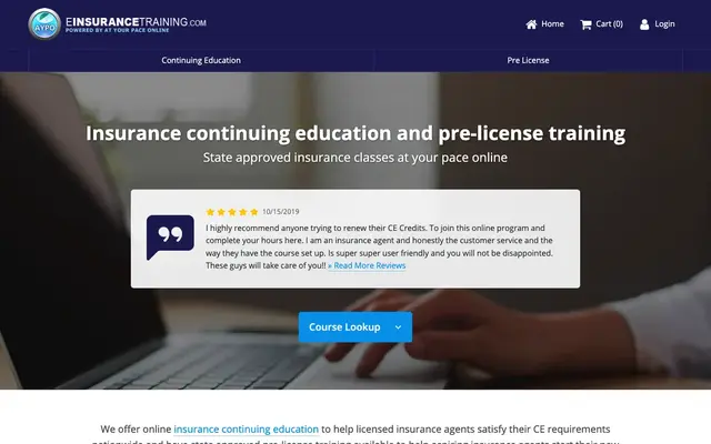 eInsuranceTraining.com official website