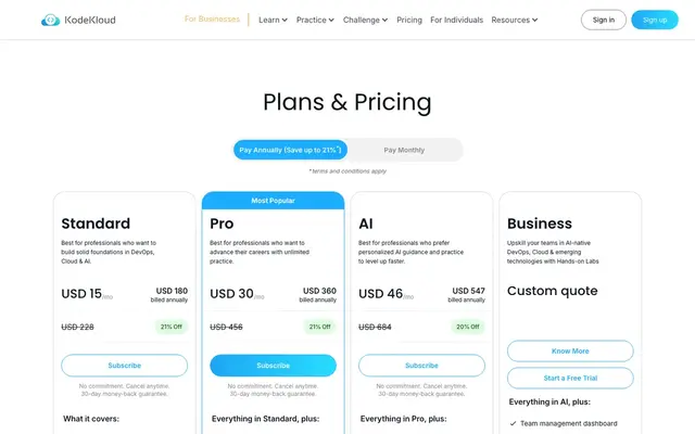 KodeKloud official website