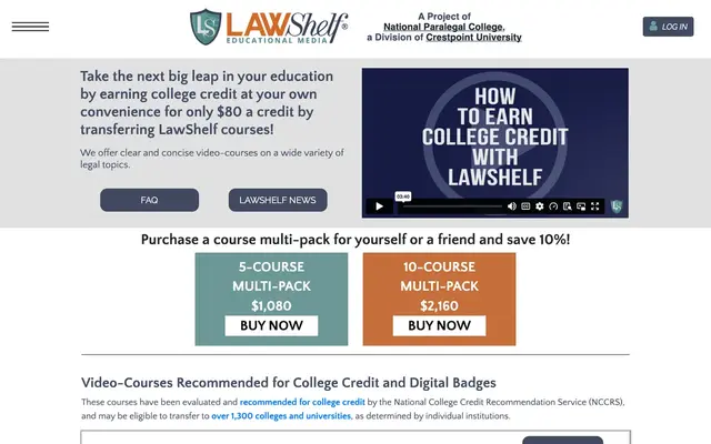 LawShelf (Crestpoint University) official website