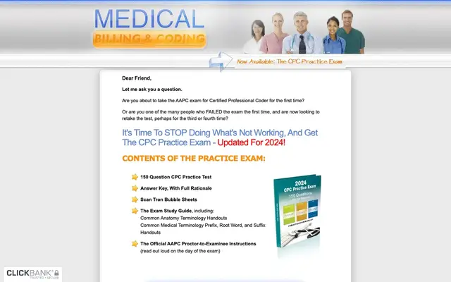 MedicalBillingAndMedicalCoding.com (CPC practice exam) official website