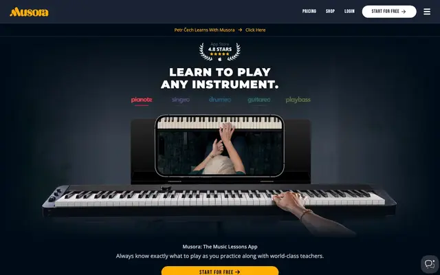 Musora (Pianote, Guitareo, Singeo, Drumeo) official website