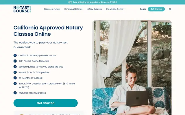 Notary Course Online (Californie) official website