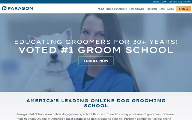 Paragon School of Pet Grooming official website