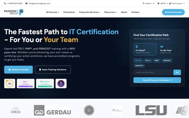 Passion IT Group (PeopleCert Gold Partner) official website