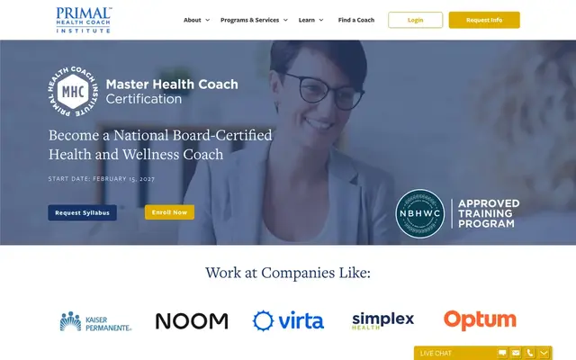 Primal Health Coach Institute official website