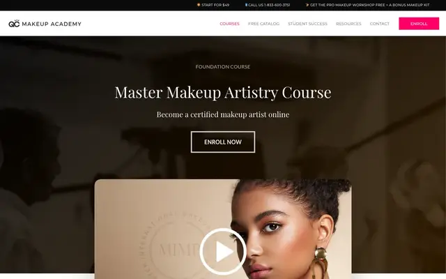 QC Makeup Academy (QC Career School) official website