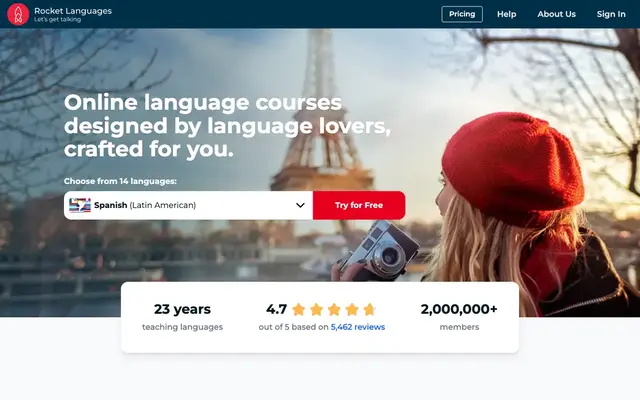 Rocket Languages official website