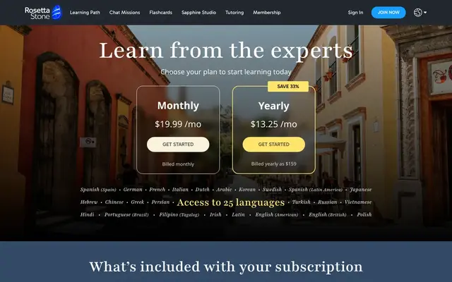 Rosetta Stone official website