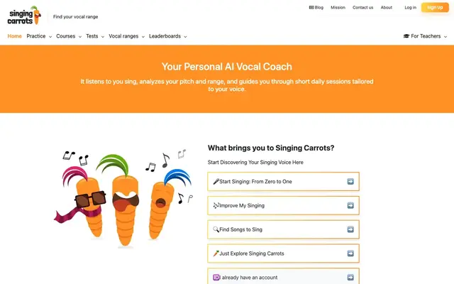 Singing Carrots official website