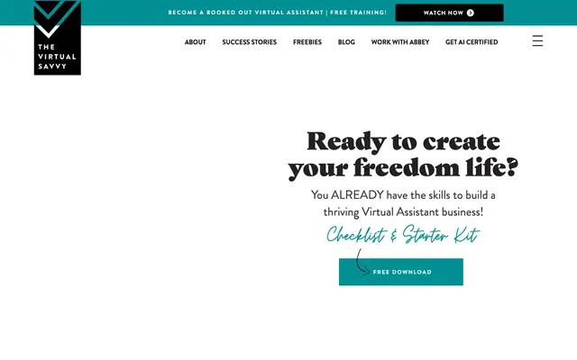 The Virtual Savvy official website