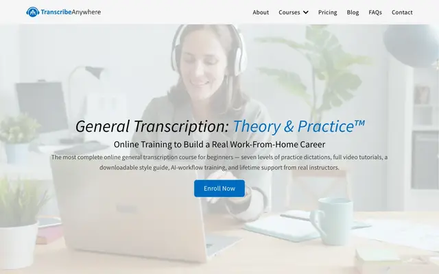 Transcribe Anywhere official website