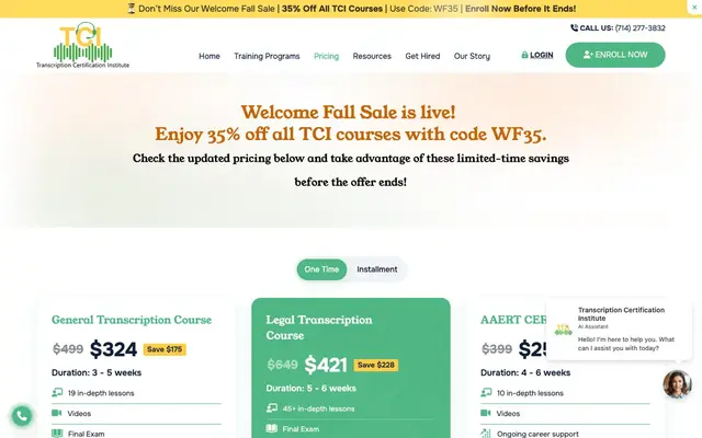 Transcription Certification Institute (TCI) official website