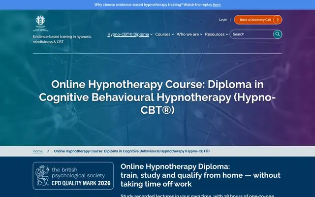 UK College of Hypnosis & Hypnotherapy (Hypno-CBT) official website