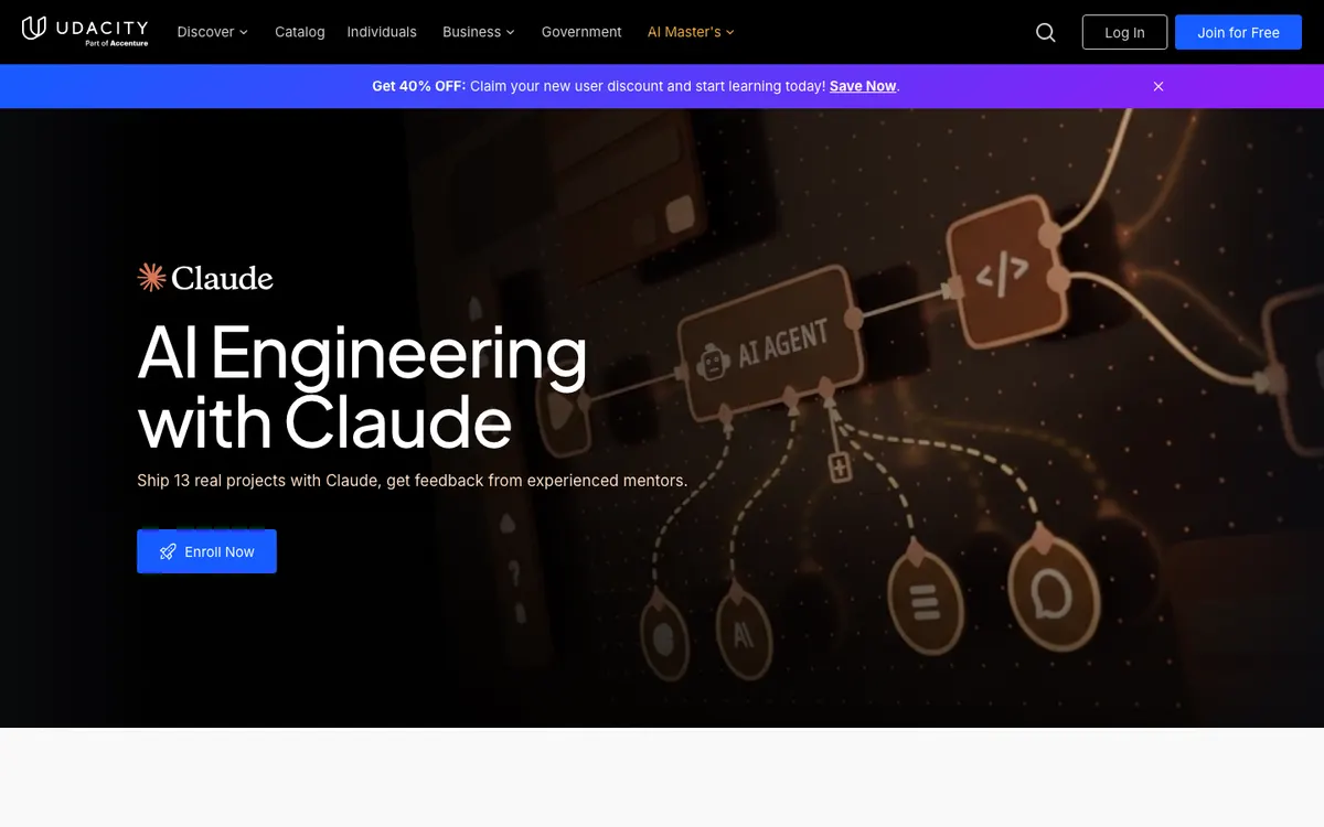Udacity (Accenture) official site — homepage
