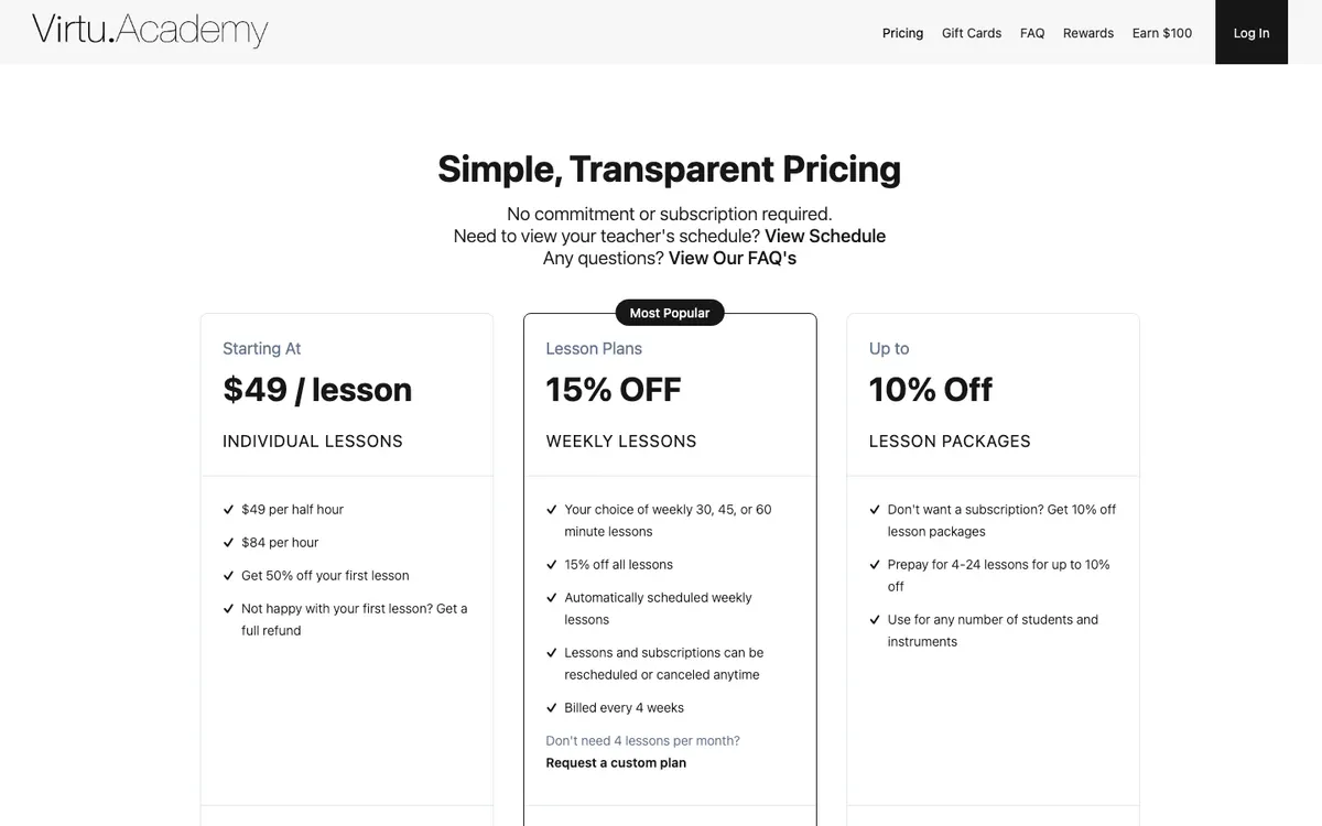 Virtu Academy official site — program page